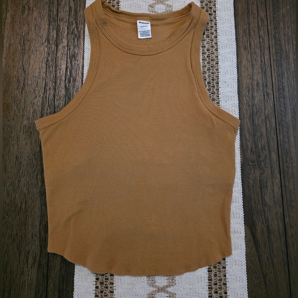 Tan Ribbed Tank Top‎